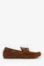 Gucci Brown Leather Horsebit Accent Dress Loafers Size 8 Men's