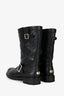 Jimmy Choo Black Leather Biker Ankle Boots Size 36.5