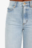 Sandro Blue Denim Star Embroidered Straight Leg Jeans Size 34