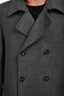 Brunello Cucinelli Grey Cashmere Wool Blend Trench Coat Estimated Size Large Mens