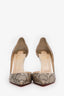 Christian Louboutin Glitter Python Print Heels Size 39.5