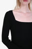 Frame Black Ribbed Bell Sleeve Sweater Size S