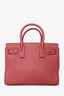 Saint Laurent Rose Grained Calfskin Nano Sac de Jour SHW With Strap