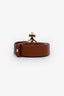 Vivienne Westwood Brown Leather Gold Orb Logo Buckle Belt