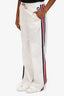 Gucci White Horsebit Patterned Side Stripe Detailed Pants Size S