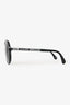 Pre-loved Chanel™ Black/Silver Acetate Frame Chain Sunglasses