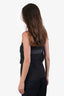 Brunello Cucinelli Grey Cotton Ruched Detail Strapless Top Size 2