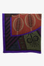 Hermès Purple/Multicolour Cashmere Silk Geometrie Cretoise Shawl