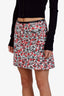 Louis Vuitton Red/White/Black Monogram Jacquard Mini Skirt Size 36