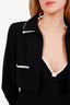 Pre-loved Chanel™ 95P Black CC Halter Neck Jumpsuit with Cropped Jacket Set Size 34
