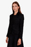 Dolce & Gabbana Wool Silk Black Lace Detail Blazer Jacket Size 42