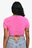 Jacquemus Pink La Maille Neve Cropped Cardigan Size 34