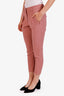 Brunello Cucinelli Pink Virgin Wool Straight Leg Pants Size 4