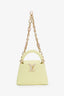 Louis Vuitton Yellow Taurillon Leather Enameled Chain Mini Capucines