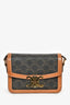 Celine Brown Leather 'Triomphe' Teen Crossbody Bag
