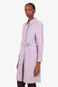 Courreges Purple Wool Tweed Single Breasted Jacket Size S