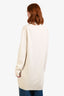 Gucci Cream Wool Logo Elephant Embroidered Long Cardigan Size L