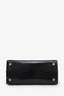 Salvatore Ferragamo Black Leather Iconic Top Handle (S) With Strap