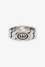 Gucci Sterling Silver GG Logo Band Ring