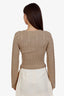 SNDYS Brown 'Cici' Cable Knit Zip Sweater