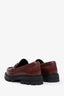 Celine Burgundy Leather Fringe Triomphe Margaret Loafers Size 38