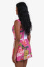 Dolce & Gabbana Pink Flower and Lock Print Mini Dress Size 44