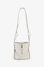 Loewe White Grained Leather Compact 'Hammock' Bag