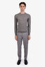 Zenga Grey Wool Straight Leg Pants Size 48 Men's