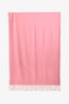 Acne Studios Pink Virgin Wool Fringe Scarf