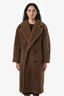 Max Mara Runway Brown Alpaca Cashmere Teddy Coat Size 0