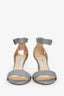 Jimmy Choo Silver/Multicolour Glittery Block Heels Size 39.5