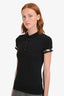 Burberry Black Check Short Sleeve Polo Shirt Size XS