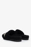 Mule de confort plate Louis Vuitton Paseo en shearling noir à monogramme géant, pointure 38