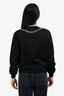 Moschino Black Logo Printed Chain Detail Crewneck Sweater Size 6