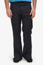 Gucci Navy Blue GG Jacquard Drawstring Pants Size 46 Mens