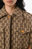 Gucci Brown Wool GG Monogram Cape Size XXXS
