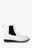 Loewe White Leather Chelsea Boots Size 38