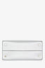Christian Dior Silver Metallic Leather Diorever Medium Top Handle with Strap