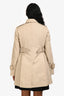 Gucci Brown Star Detail Belted Trench Coat Size IT 42