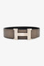Hermès 2013 Black/Etoupe Leather Reversible 42mm Constance Belt Size 85
