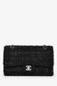 Pre-loved Chanel™ 2002/03 Black Tweed Medium Double Flap Bag