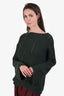 Nili Lotan Green Cashmere Boatneck Sweater Size XS