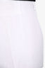 Loro Piana White Linen Pleated Wide Leg Trousers Size 42