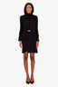 Pre-loved Chanel™ Black Wool Silk Asymmetrical Mini Skirt Size 40