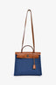 Hermès 2020 Naturel/Bleu Canvas Leather Herbag 31