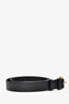 Gucci Black Leather Rectangle Buckle Belt sz 85 GHW