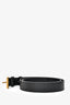 Gucci Black Leather Rectangle Buckle Belt Size 85