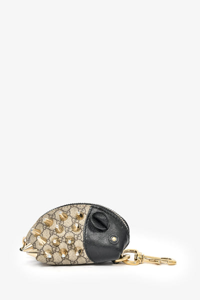 Gucci Black Leather/ GG Studded Hedgehog Coin Purse – Mine & Yours