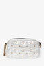 Gucci Silver Leather Pearl Studded GG Marmont Shoulder Bag