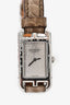 Hermès Taupe Alligator Leather Stainless Steel 'Nantucket Jeté de Diamants' Watch